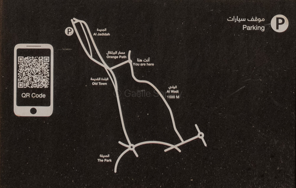map of the Alula oasis heritage trail