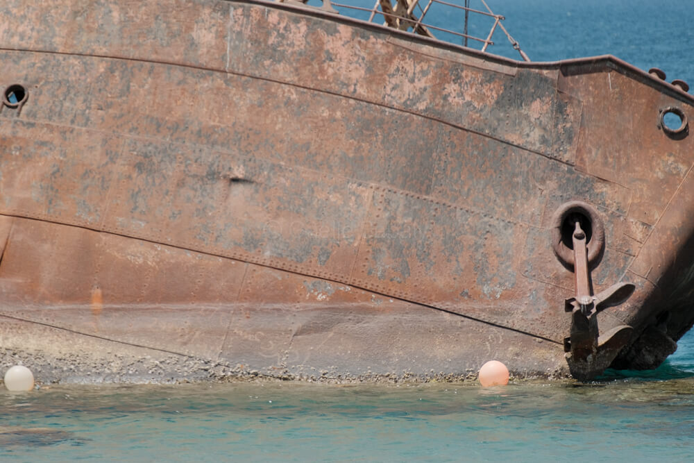 close up of Georgios G. Shipwreck