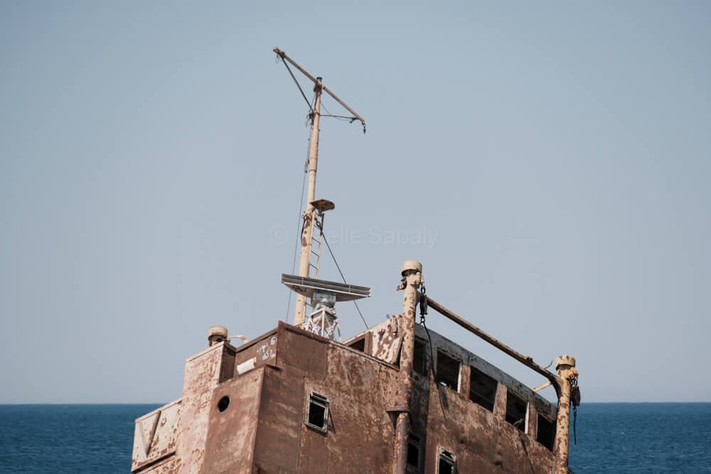 close up of Georgios G. Shipwreck