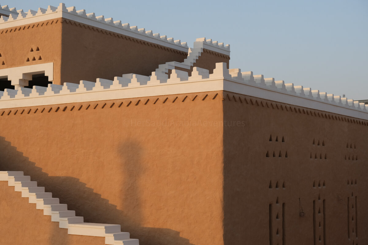 close up on one of Diriyah building